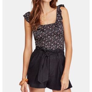 NWT Free People floral print crop top
